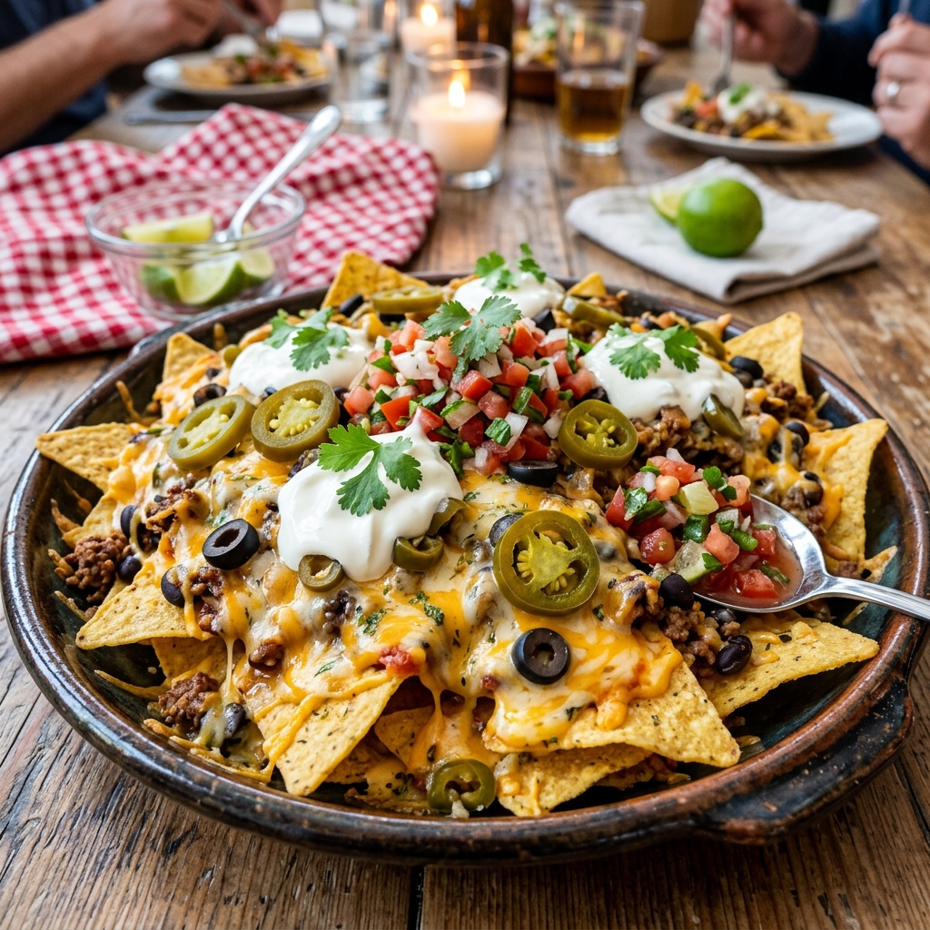 Loaded Nachos (Veg)